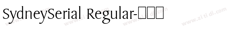 SydneySerial Regular字体转换